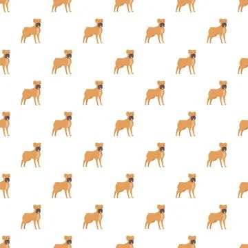 Boxer dog seamless pattern for pet lovers design Stock Illustration