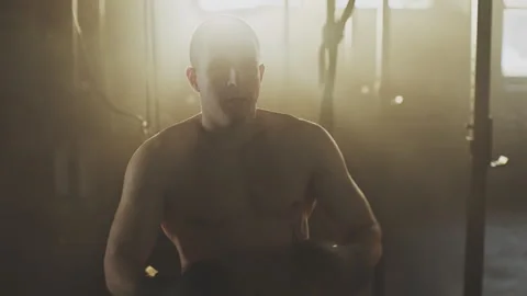 Boxer entering practice ground 스톡 동영상 236192798