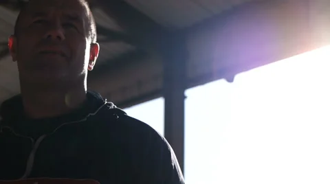 Boxer Fighter Punching Training Shadow Boxing Stock Footage 60995387