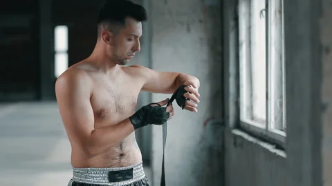 Boxer Fixes Bandage Stockbeeldmateriaal 91793373