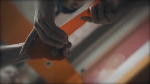 Boxer hand close up shot Stock Footage 79624961