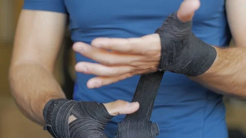 Boxer hands Stock Footage 95887656