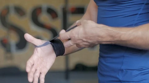 Boxer hands Stock Footage 95887703