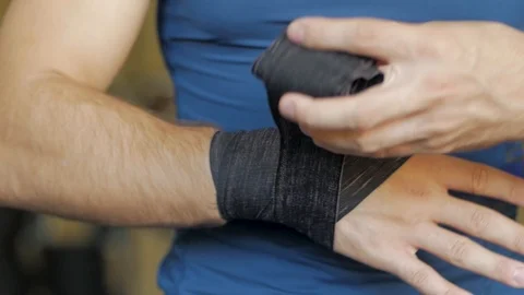 Boxer hands Stock Footage 95887726