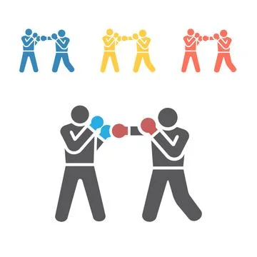 Boxer icon. Skiing. Vector signs for web graphics Stock Illustration