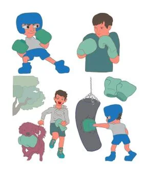 BOXER KID Stockillustratie