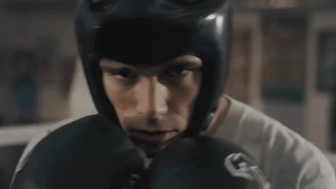 Boxer looking into the camera. Video stock 105440237