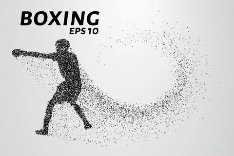 Boxer of the particles Stock Illustration