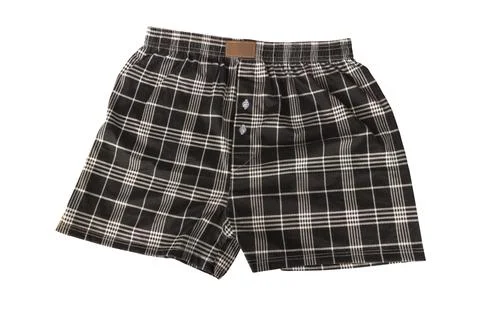 Boxer plaid pattern color black and white Stock Photos