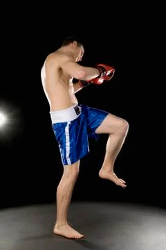 A boxer practicing Stock Photos