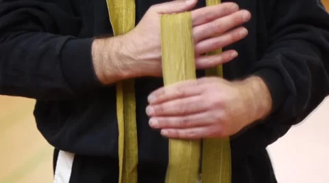 Boxer Preparing with Bandages Stock Footage 2725671