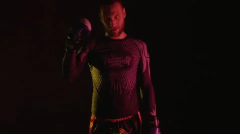 Boxer ready for a fight Stock Footage 62559932