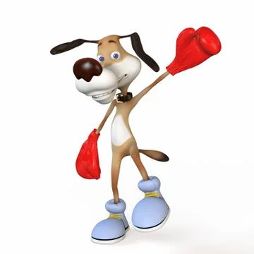 The boxer on a ring Stock Illustration