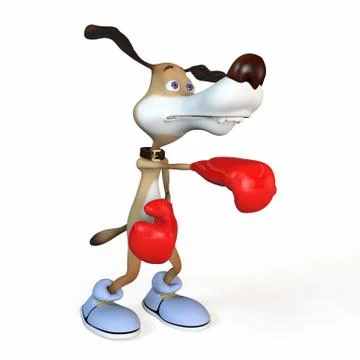 The boxer on a ring Illustrazione stock