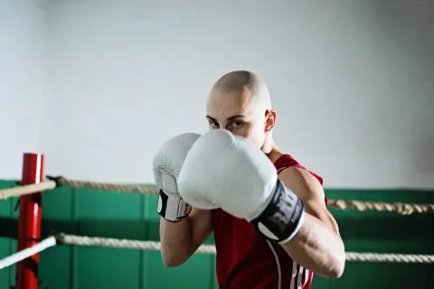 Boxer in the ring Stock Photos