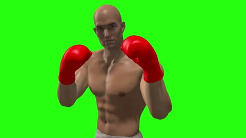 Boxer throw a punch .First person view Video stock 86765153