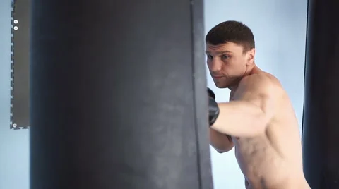 Boxer training in the gym Video stock 62397761