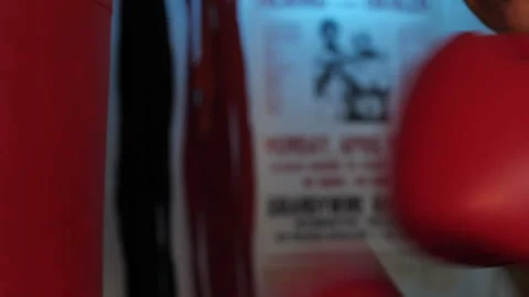 Boxer Training on Heavy Bag Video stock 236648591