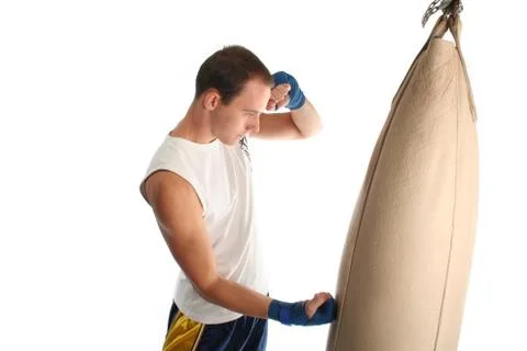 Boxer on a training Stock Photos