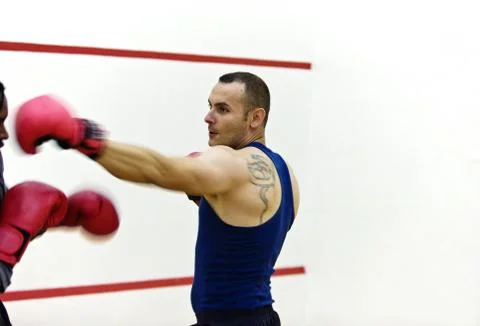 Boxer training Stock Photos
