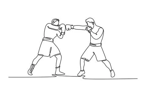 Boxer use various punch combinations, including the jab, hook, uppercut Stock Illustration