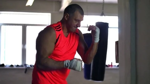 Boxer Warming Up Before the Fight Stock Footage 69998813