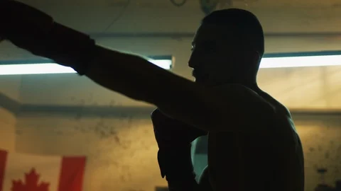 Boxer warming up Stock Footage 100035230