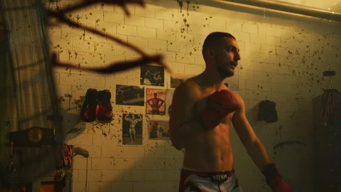 Boxer warming up Stock Footage 100035248