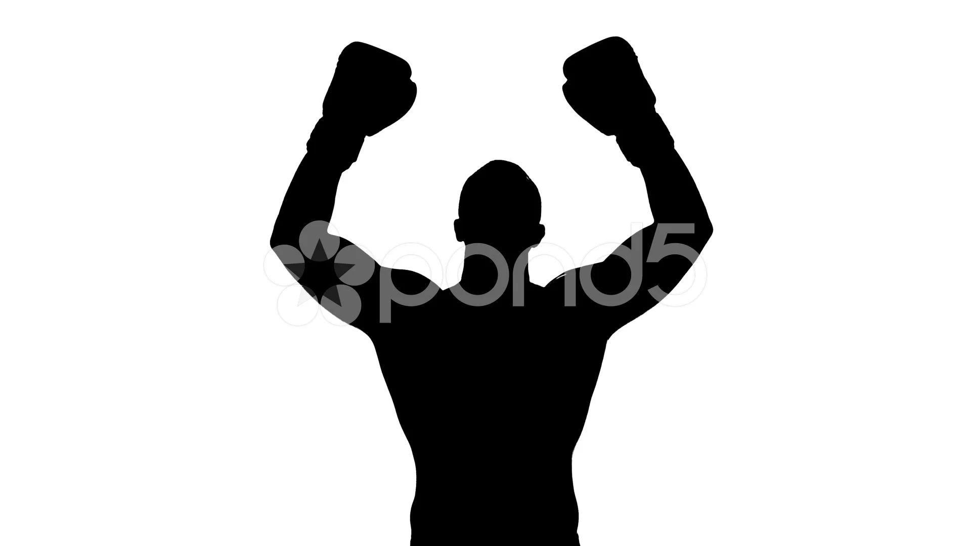 boxing champion silhouette