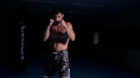 Boxer working out rack Video stock 105212707