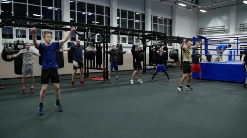 Boxers in training. Stock Footage 166730673