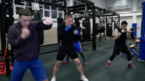 Boxers in training. Stock Footage 166730685