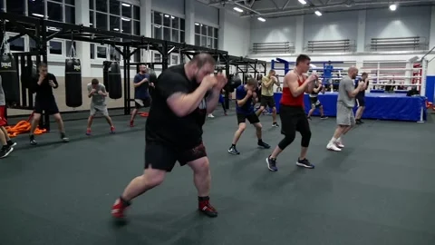 Boxers in training. Stock Footage 166730686