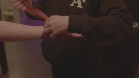 Boxers Wrapping Hands Before Sparring Stock-Footage 146985807