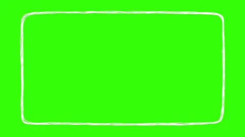 Boxes and Frames, Rectangular, Rectangular frame hand drawn Stock Footage 307183262