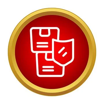 Boxes and shield representing delivery parcel protection Stock Illustration