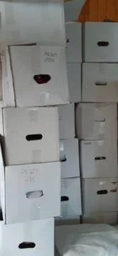 Boxes are white Stock Photos