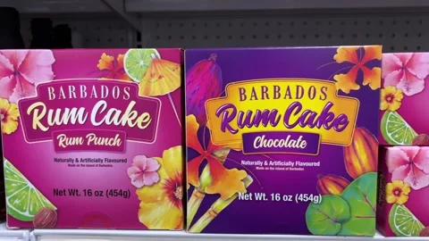 Boxes of Barbados Rum Cake 스톡 동영상 303192949