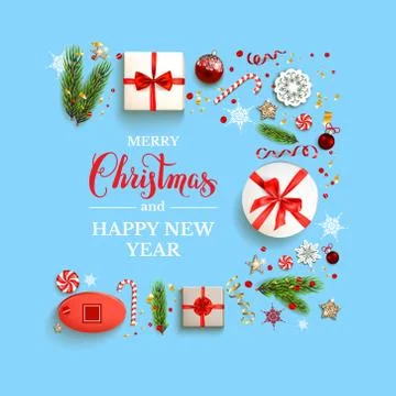 Boxes on blue background Illustrazione stock