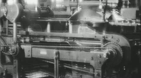 BOXES OF CANNED FISH Salmon Cannery Vintage Film Industrial Home Movie 3618 Stock Footage