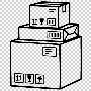 Boxes for Delivery Shipping 库存插图