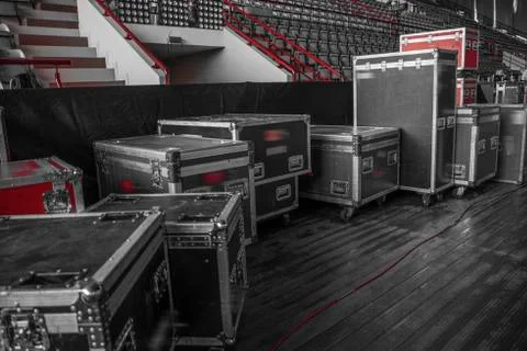 Boxes for equipment. Stock Photos