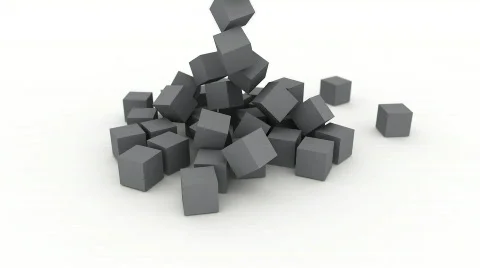 Boxes fall Stock Footage