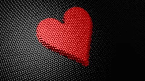 Boxes Form Pulsating Heart Stock Footage 122620751