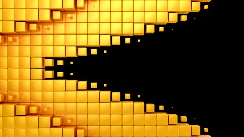 Boxes Form A Wave Stock Footage 139815955