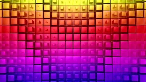 Boxes Form A Wave Stock Footage 139881074