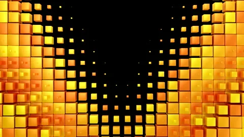 Boxes Form A Wave Stock Footage 139924445