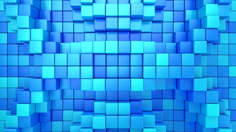 Boxes Form A Wave Stock Footage 145031762