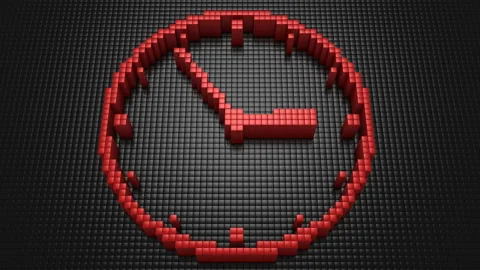 Boxes Formed A Clock Stock Footage 90810406