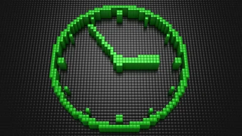 Boxes Formed A Clock Stock Footage 90810745